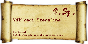 Váradi Szerafina névjegykártya