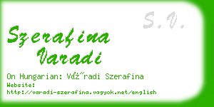 szerafina varadi business card